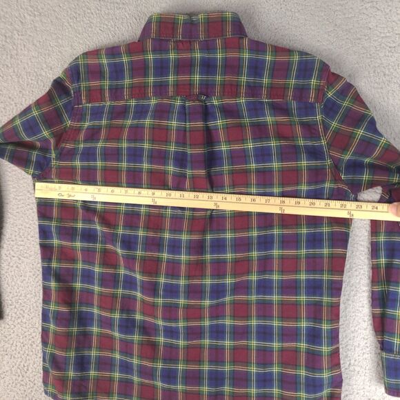 Chaps Shirt Mens Medium Plaid Multicolor Cotton Oxford Long Sleeve Button Down - Picture 10 of 15